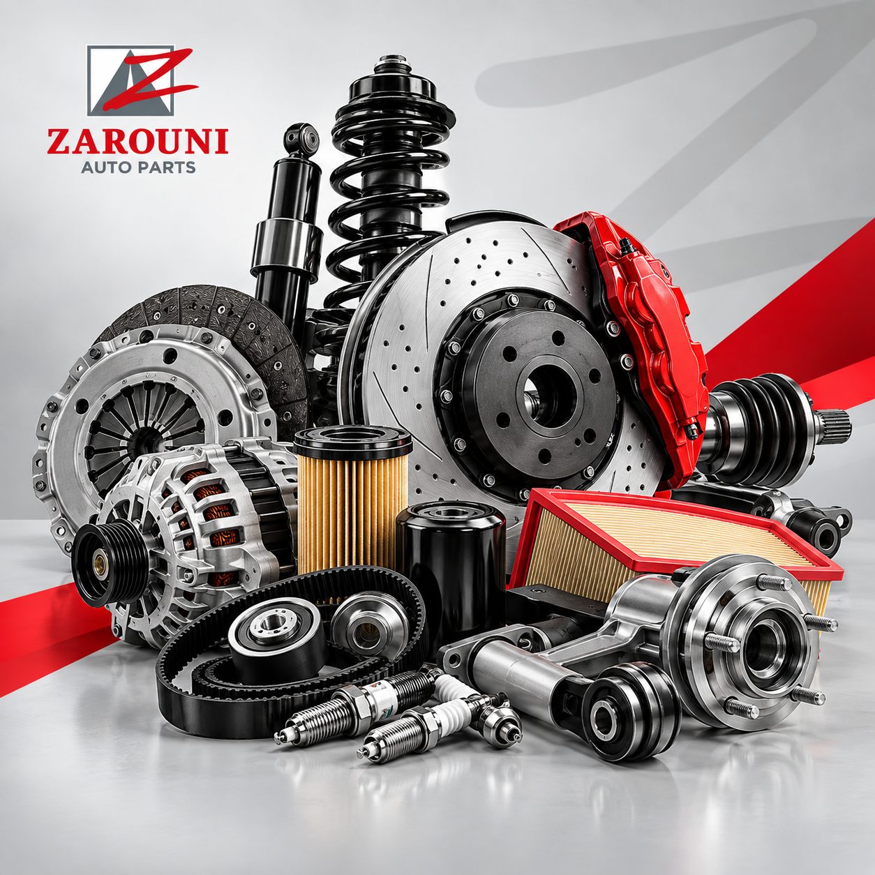 Genuine Zarouni auto parts collection
